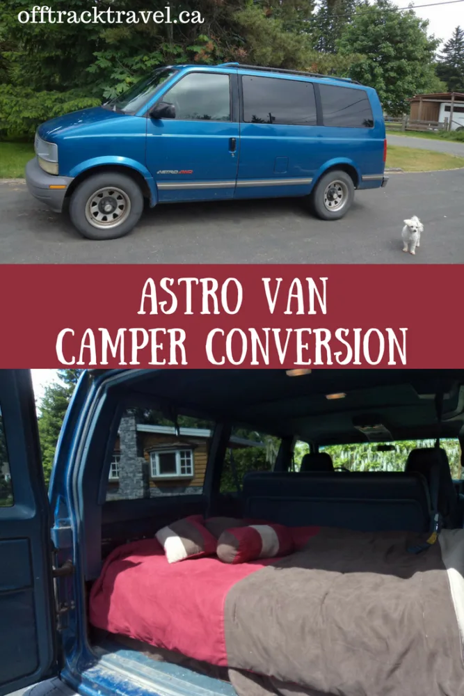 Our first update of our Astro Van Camper Conversion. Includes a basic bed setup behind the middle seats