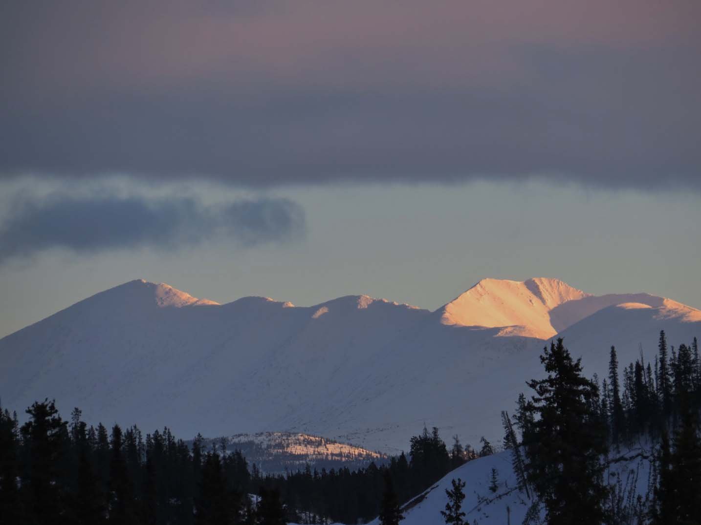 Winter sunset in Whitehorse, Yukon