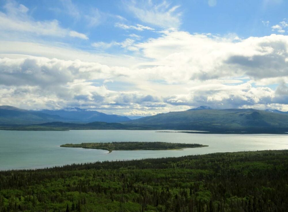 Lake near Kluane National Park Haines road