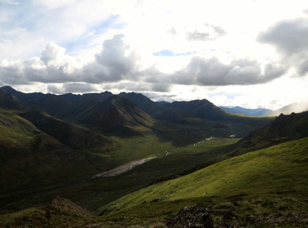 Views down Rake Mountain valley Tombstone