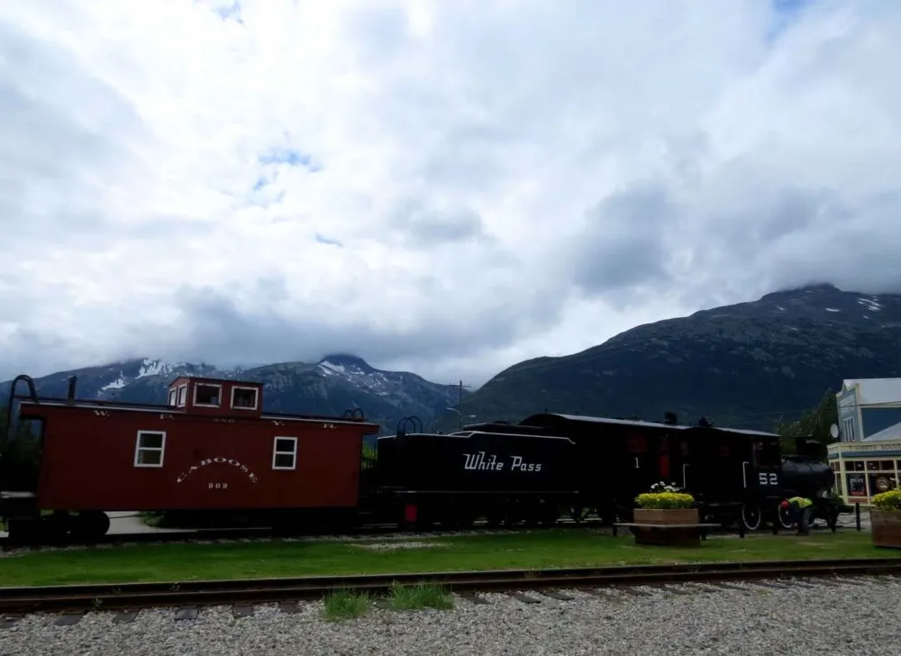 White Pass train Skagway Alaska Yukon