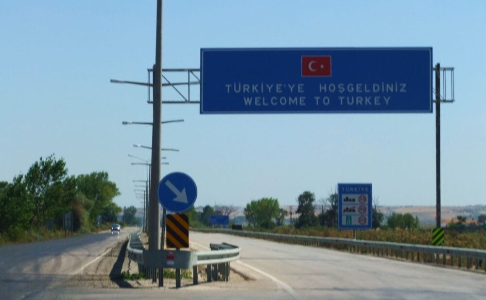 Turkish border on our Europe road trip