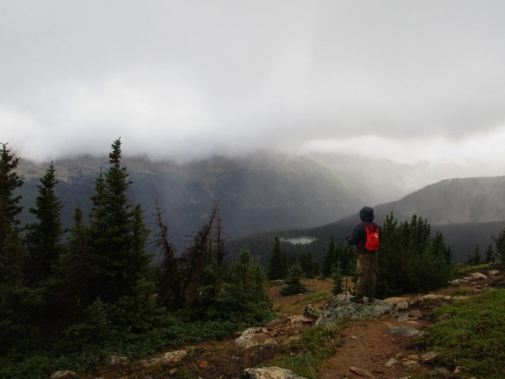 Hiking into the clouds in Cathedral Provincial Park