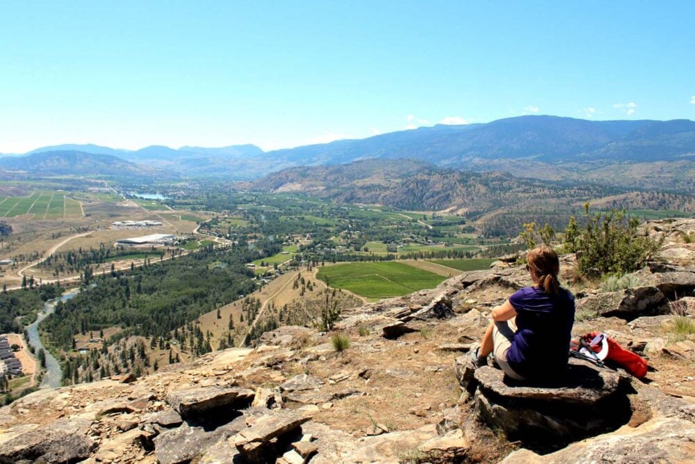 Gemma and valley views from McIntyre bluff 