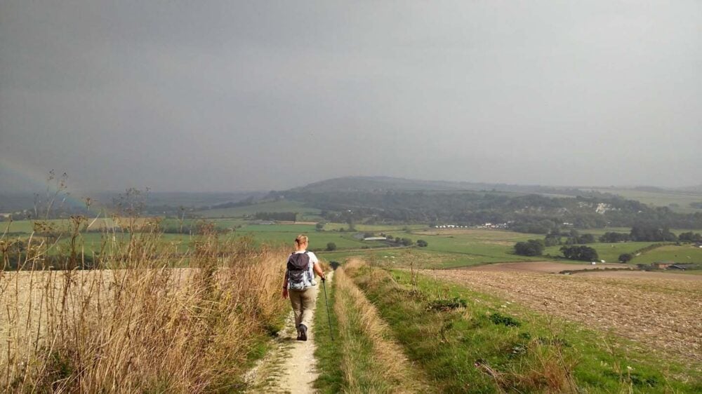 Walking the South Downs Way - Near Amberley