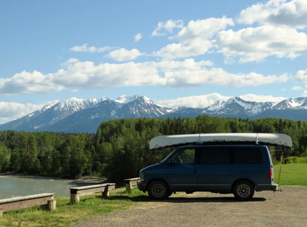 Astro van conversion in Northern British Columbia