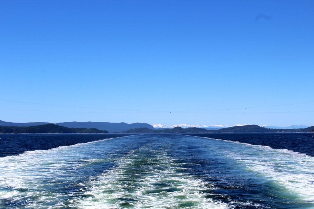 Uitzicht vanuit één van BC Ferries routes