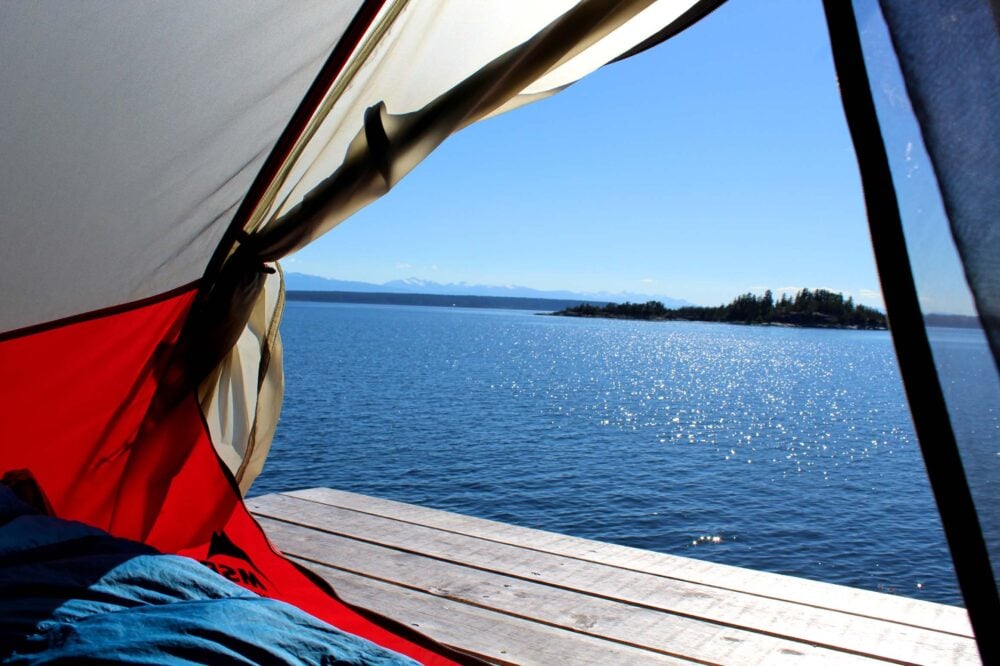 views from the tent copeland islands desolation sound