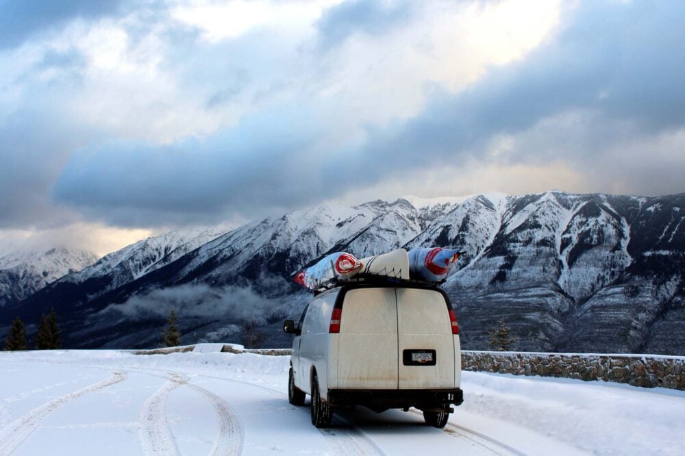 canada road trip in winter