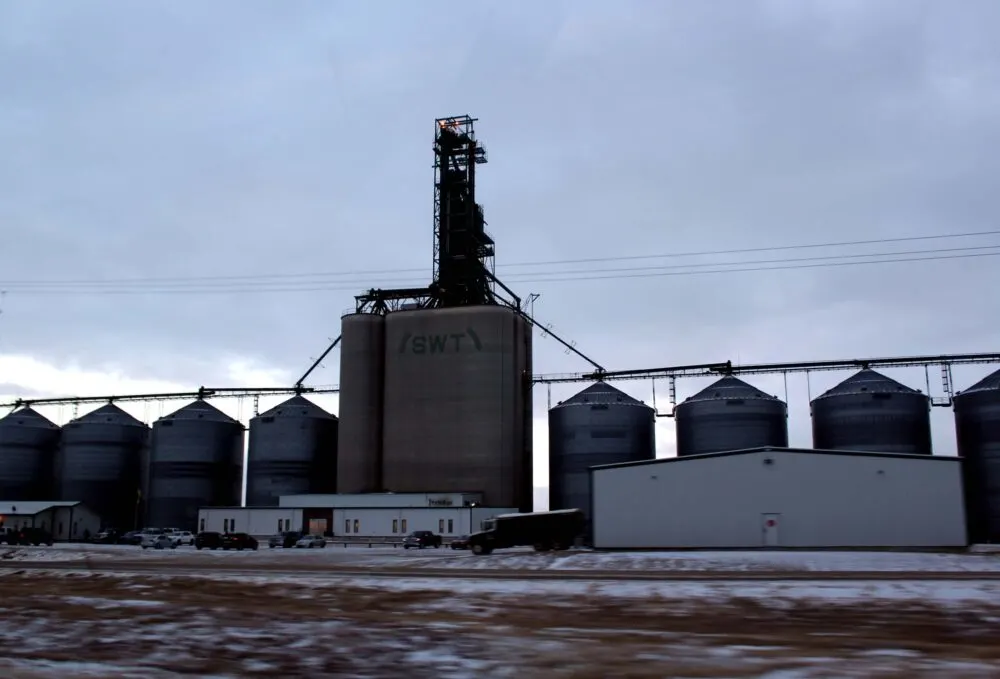 Modern grain elevators - Winter road trip across Canada