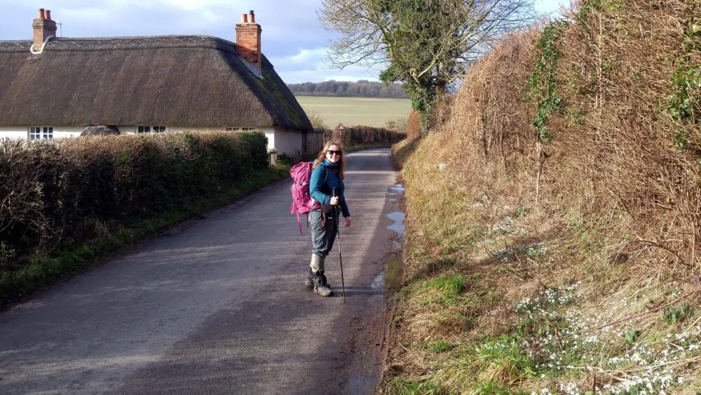 Great Stones Way long distance walking path - road walking