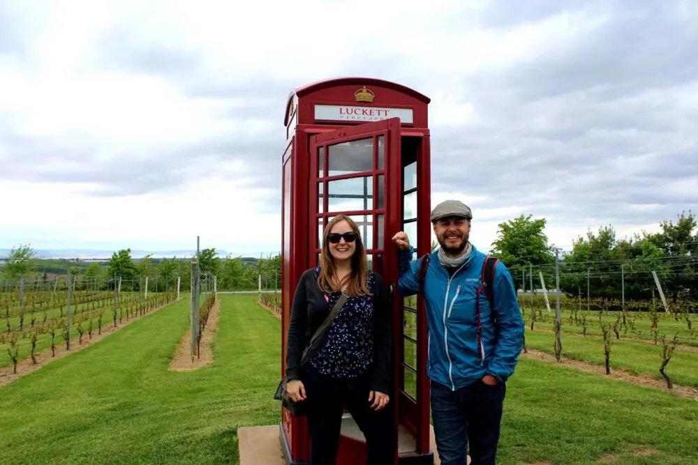 gemma and jr at luckett vineyards, Nova Scotia