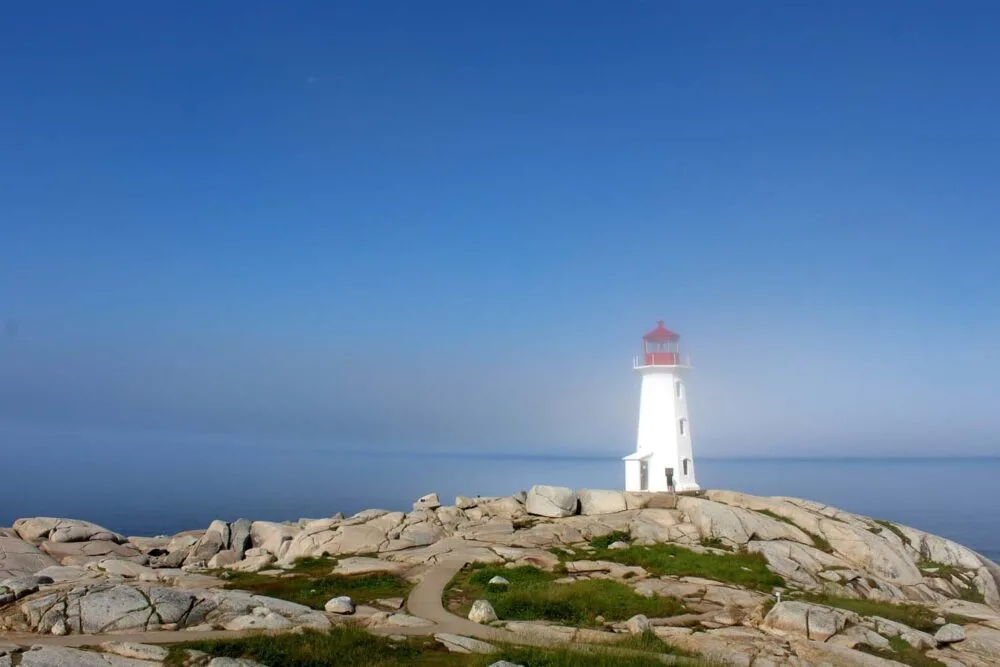 peggys cove lighthouse, one of the best day trips from halifax