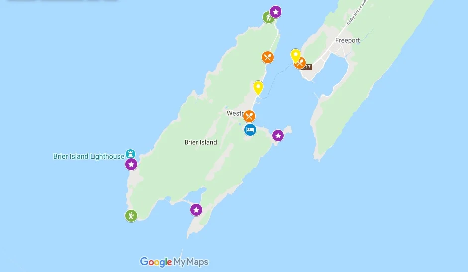 Google map of Brier island