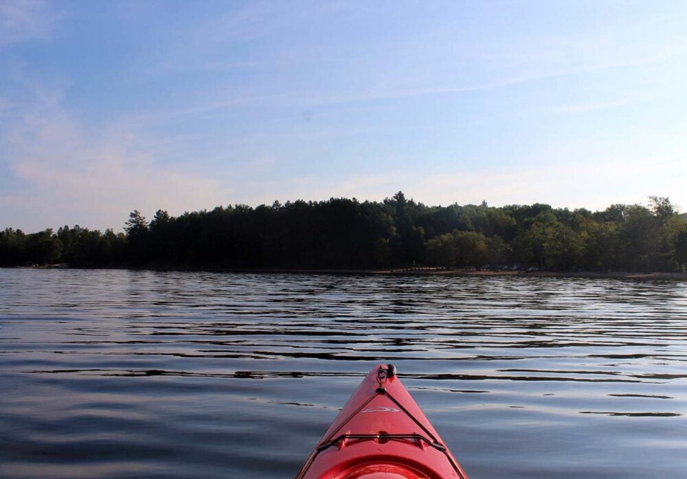 lac la peche kayak early morning gatineau valley