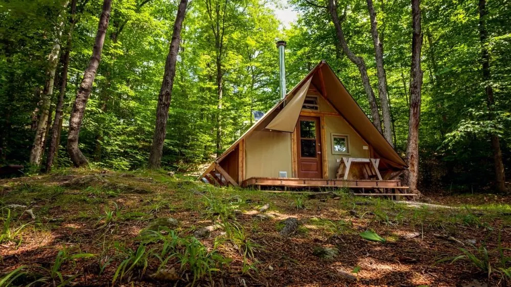 Ready to camp tent in Gatineau Park