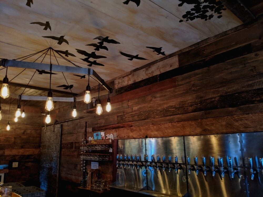 Taps behind the bar at Bushel and Bee
