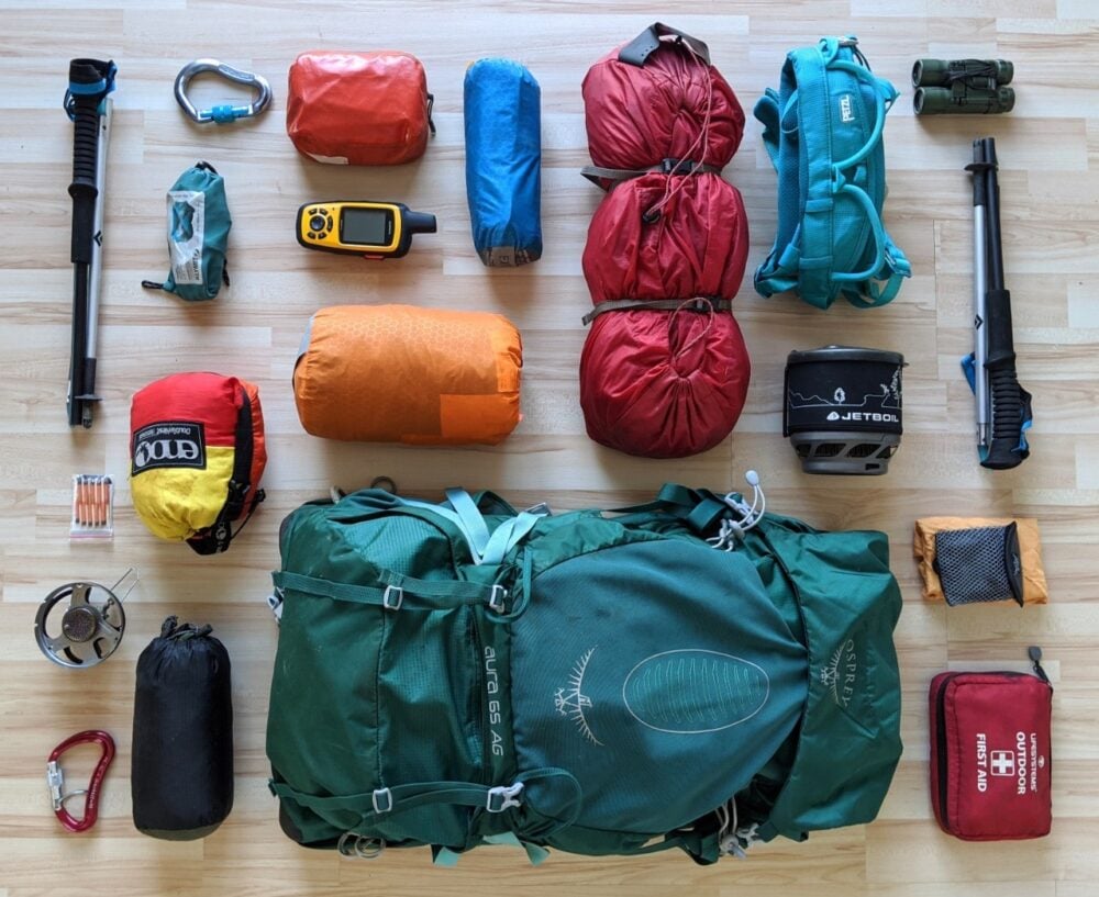 Complete backpacking shop gear list