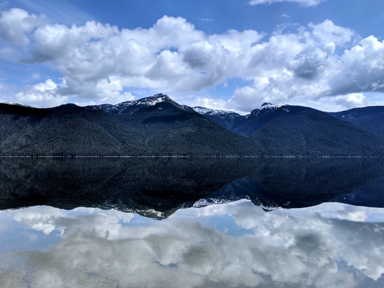 Mirror lake conditions in Wells Gray Provincial Park