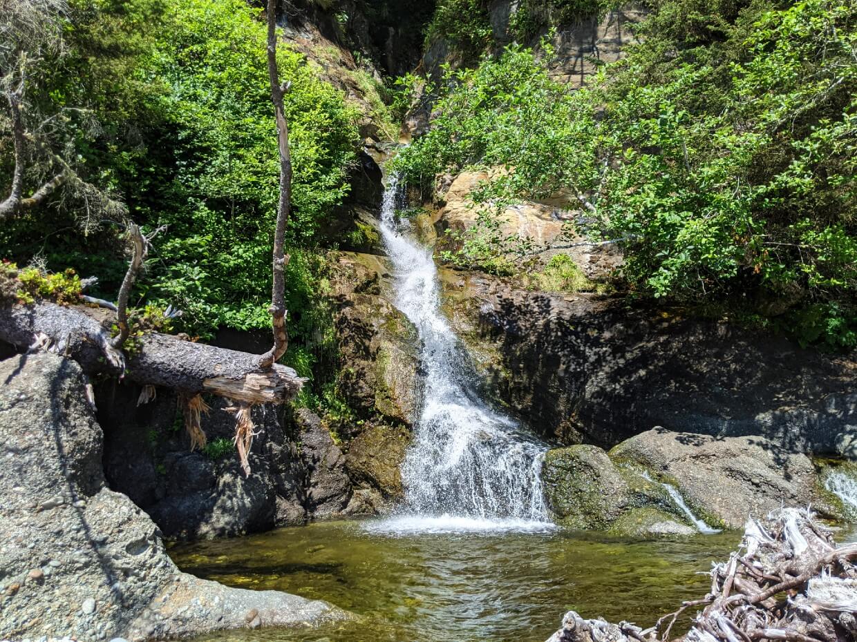 Close up of waterfall at Tsocowis Creek